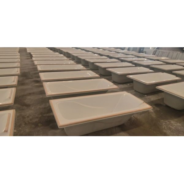 End Drain Acrylic Bathtub with Simple Function 1700mm  Hand Control