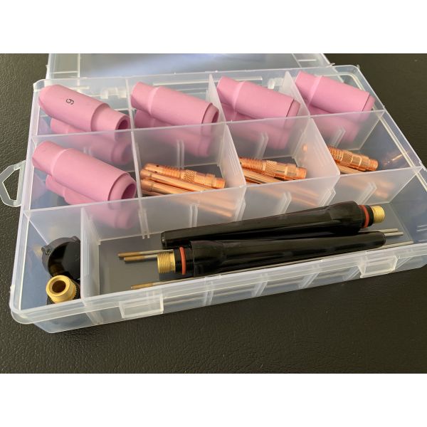 Stubby Gas Lens Collect 10 54n 53n Pyrex Glass Cup Kit for DB SR WP-17/18/26 TIG Welding Torch