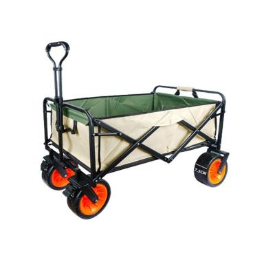 Steel Folding Utility Wagon 100kg Capacity 150L Load Camping Cart