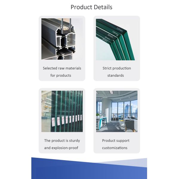 Commercial Aluminum Horizontal Sliding Windows Soundproof Heat Insulation