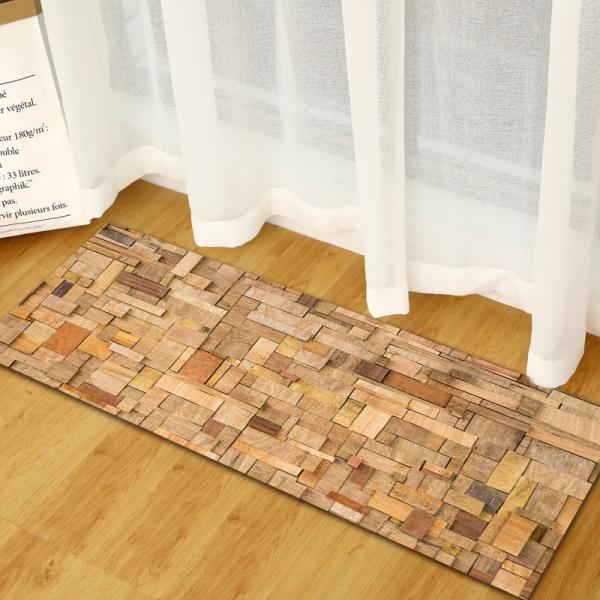 Tapetes absorventes do assoalho do quarto da esteira de porta 40*120cm da grão de madeira 60*180cm