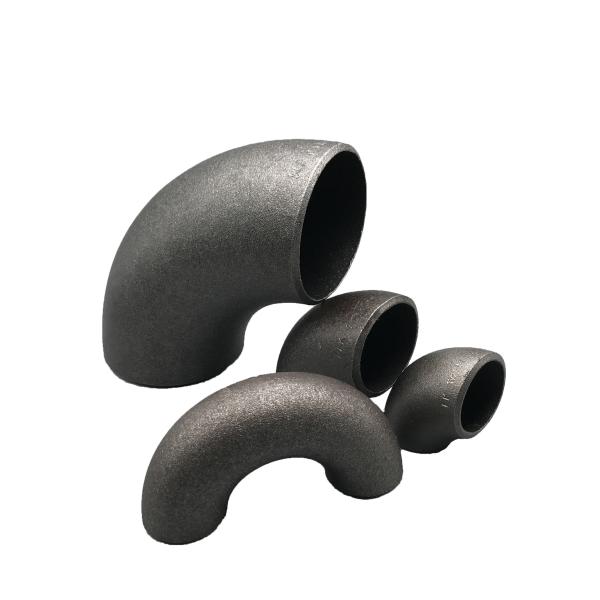Sch40 Sch80 Sch90 Carbon Steel Elbowr Pipe Fitting  Black Paint Sandblasting
