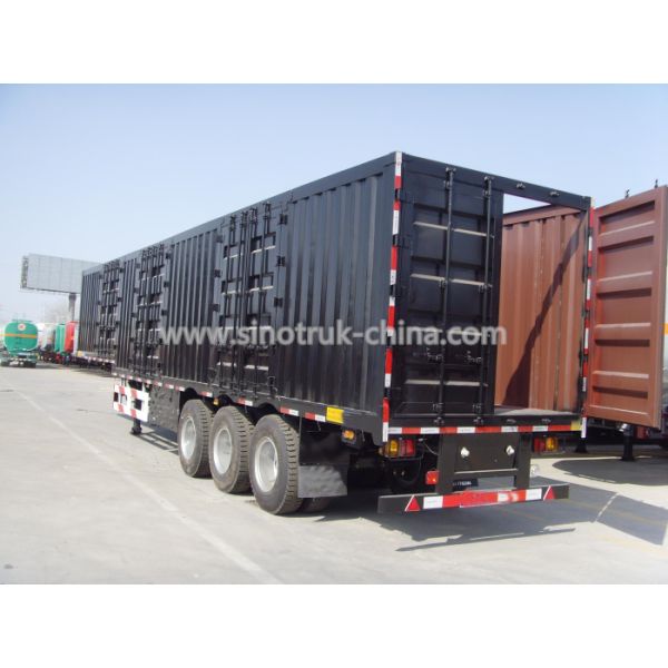 Remolques resistentes/Van Semi Trailer de la seguridad semi con el tipo telescópico tren de aterrizaje