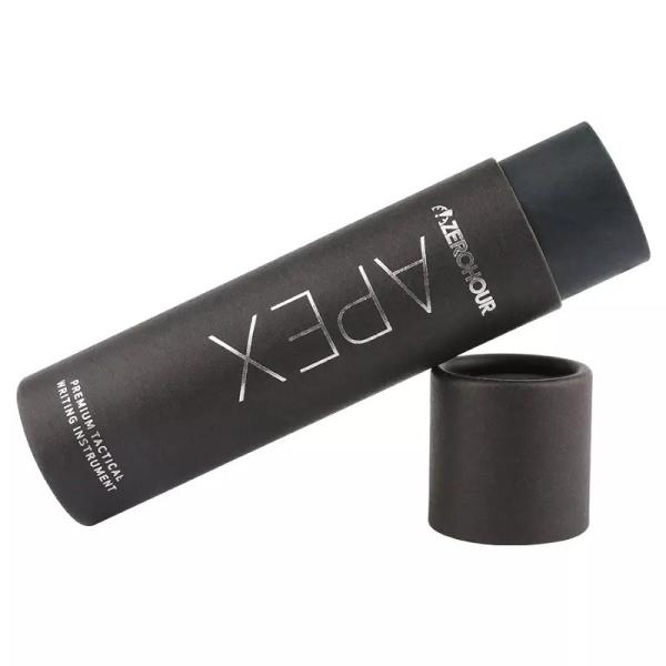 Black Kraft Paper Tube Packaging Recyclable Cardboard Cosmetic Food Container