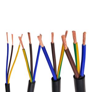 Copper PVC Power Cable 2-5 Core Shielded for Electrical Appliances