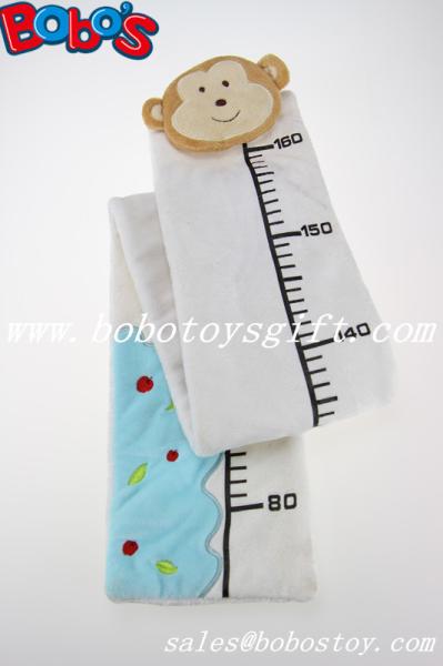 China Factory Kids Height Measurement Plush Wall Sticker Growth With Monkey Head