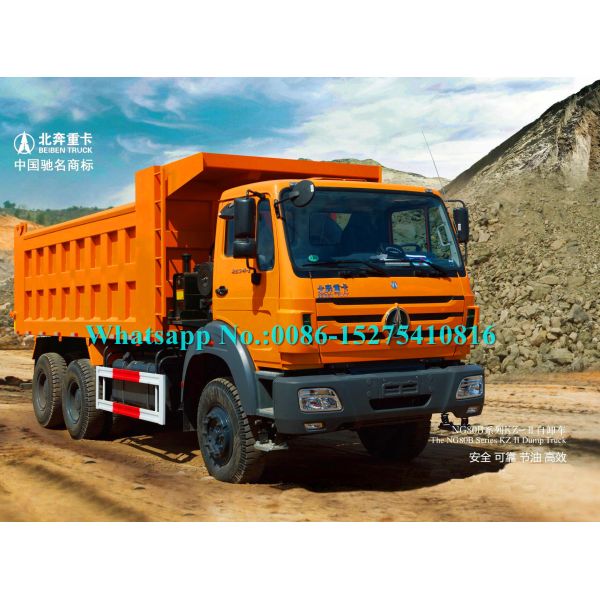 Weichai Engine 10 Wheel Dump Truck , Short Cab BEIBEN Dump Truck 6x4