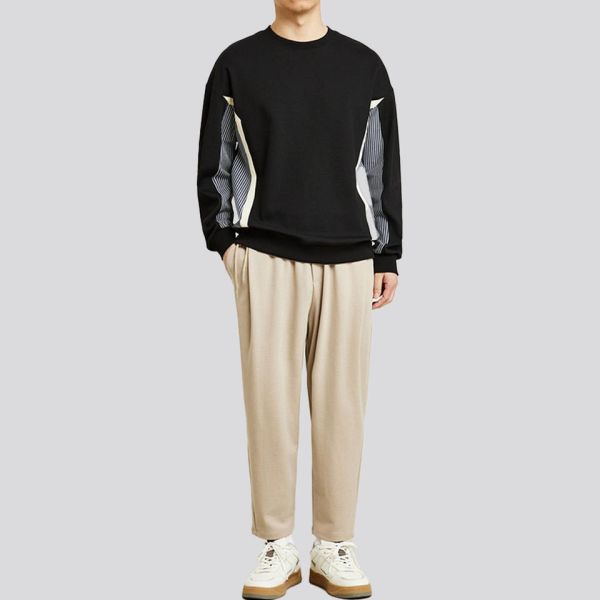 Embroidered Blank Oversized Sweatshirts 100% Cotton Plain Dyed