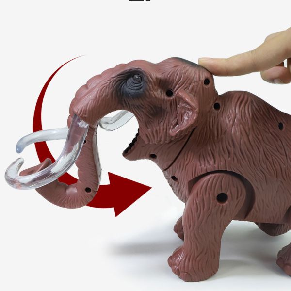 Finished Goods Children's Electric Toy Simulation Mammoth with Lights and Sounds