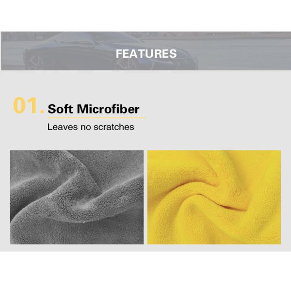 160*60cm 30*30cm Auto Drying Towels Microfiber Cloth For Car Wash