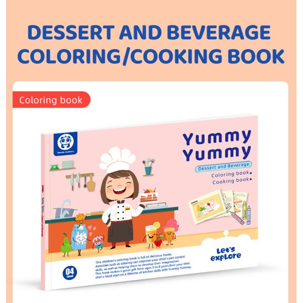 Cooking Coloring 2 in 1 Water Drawing Book Toddlers Education Toys