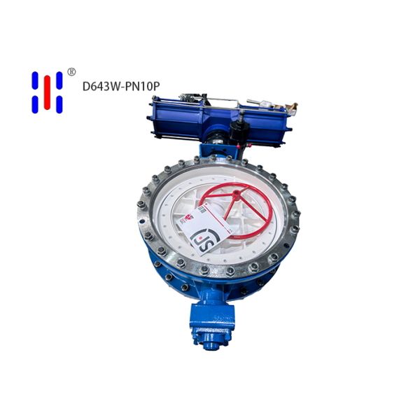 Flanged Pneumatic PN10 304 SS for Gas Transmission Triple Offset Butterfly Valve