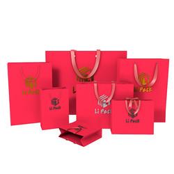 Sacos de papel impressos personalizados de luxo para compras de vinho