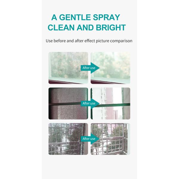 500 ml de nettoyant ménager commercial Désacruisant par pulvérisation pour fenêtre à écran