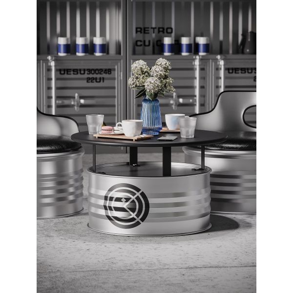 Industrial Restaurant Table Chair Sets Silver Furniture Table And Chairs