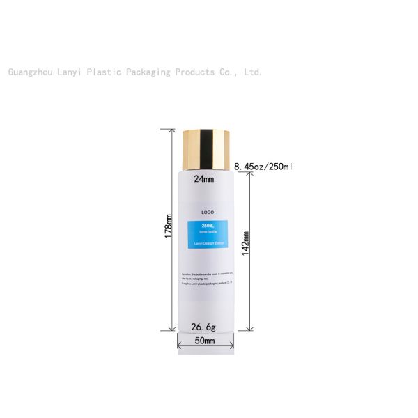 White Cylinder 8.45oz 250ml Plastic Lotion Spray Bottle