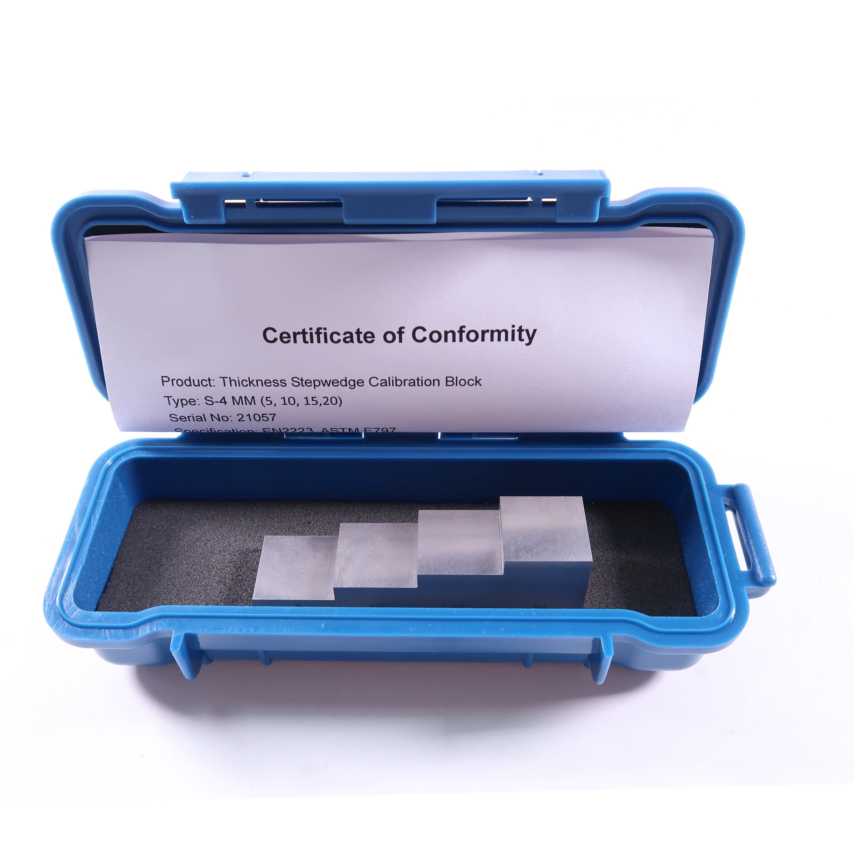 4-Step Thickness 1018 Steel Ultrasonic Calibration Block with 20*20mm Step Size for UT Testing