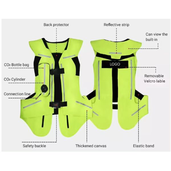 Профессиональная отражающая мотоциклетная куртка Мотоциклетная подушка безопасности жилет внедорожный транспортная подушка безопасности система подушка безопасности