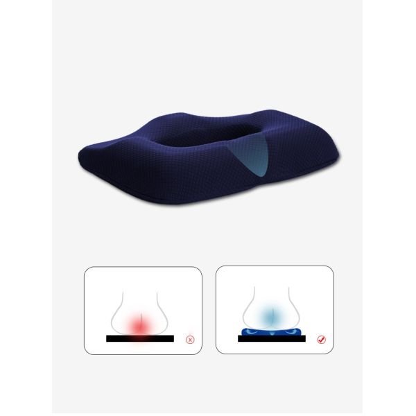 Comfortable Sitting with Breathable Mesh Cloth Seat Cushion and Memory Foam Pillow