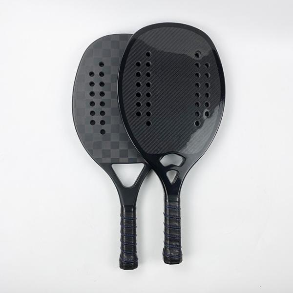 Carbon Texture Beach Tennis Rackets 18K Professional Beach Paddle Ball Racket
