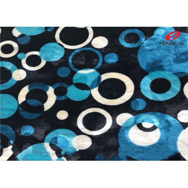 Напечатанная связанная простиранием ткань бархата лайкра полиэстера для дам одевает
