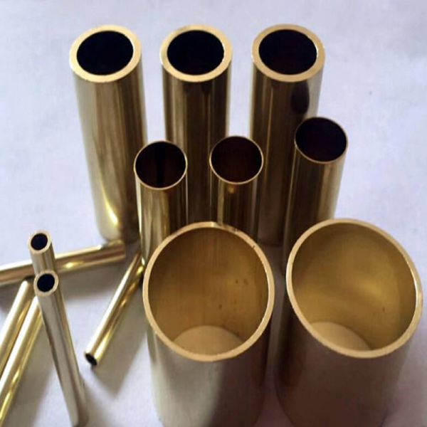 Straight Brass Round Tube , H60 H62 H68 Polished Brass Pipe For Industrial