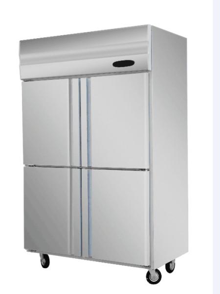 Fan Cooling Commercial Upright Kitchen Freezer Vegetable Cold Chiller With Wheel
