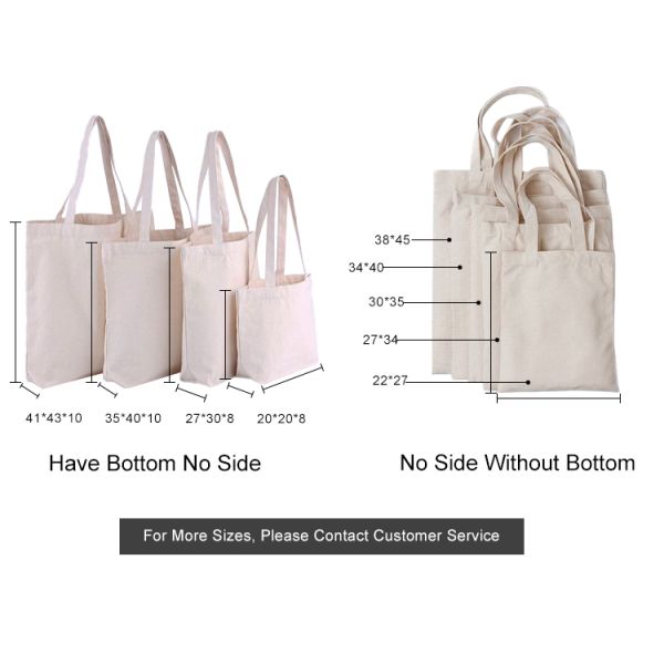 Oversized Eco Friendly Cotton Canvas Tote Bag with Custom Printed Logo Soft-loop Style