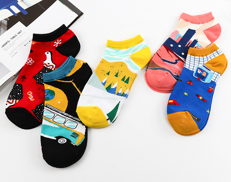 Premium Men Custom Made Sports Socks ,  Ankle Knitted Printed Sports Socks, Leisure Socks