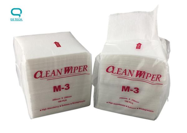 56G/M2 Nonwovens 9''X9'' Clean Room Wipes Lint Dust Free White
