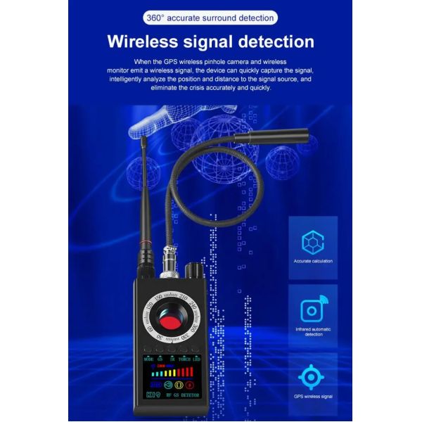 Anti Eavesdropping Detector RF Wireless Gsm Signal Wiretapping Tracker for Security