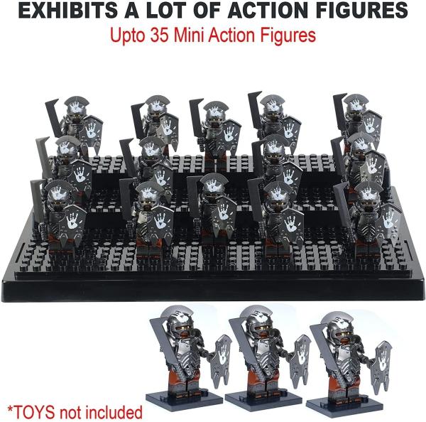 Lockable Clear Figure Display Case 3-Step Lego Mini Character Collectors Can Stack Clear Storage
