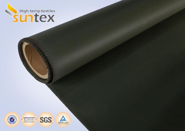 High Temperature E-Glass Silicone Fabric  Cloth Thermal Insulation Rubber Silicone Coated Fiberglass Fabric