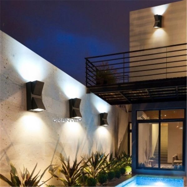 Twin Heads LED Outdoor Wall Lights , Led Outside Wall Lights For Houses