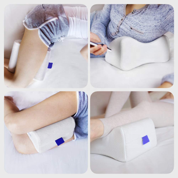 Orthopedic Knee Pillow for Side Sleepers 26*20*16cm Hypoallergenic Cover Customizable