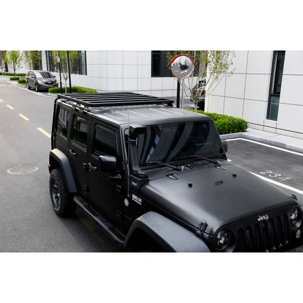 Black Powder Coating Rust-Resistance Aluminum Roof Rack Platform for Jeep Wrangler JK
