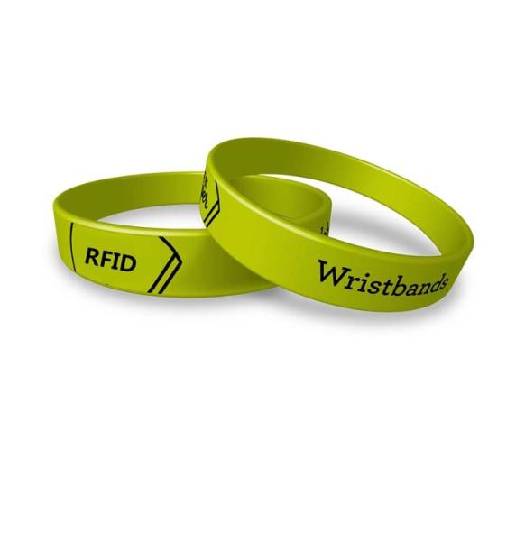 China OEM Colorful Passive Rfid Nfc Wrist band Waterproof 13.56mhz Silicone Rubber Wristband for Access Control