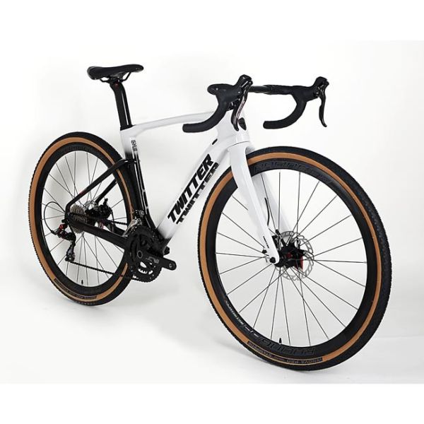 Велосипед гравия волокна углерода ГРАВИЯ 9.7KG TWITTER, автошина велосипеда 700x40C волокна углерода гибридная