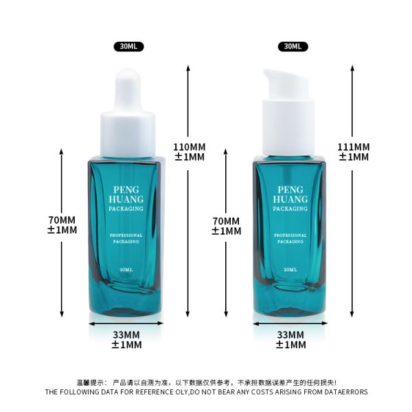 71mm 30ml Serum Glass Dropper Bottle Special Shape
