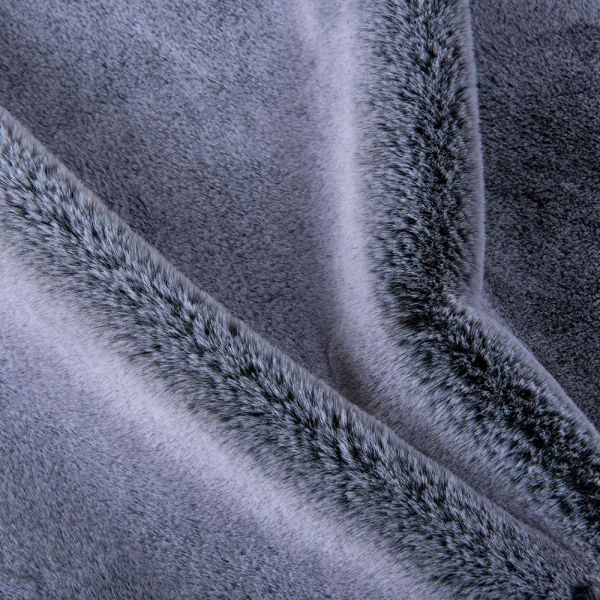 White Tip Color Printing Mink Rabbit Fur Fabric for Garments 133×100 Density and Soft