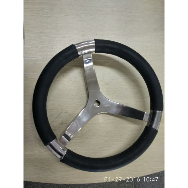 9 Spoke Polished Stainless Boat/Marine Steering Wheel/stainless steel steering wheel from China