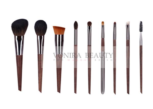 coleção natural essencial do jogo da escova da composição do cabelo 9pcs com virola de cobre