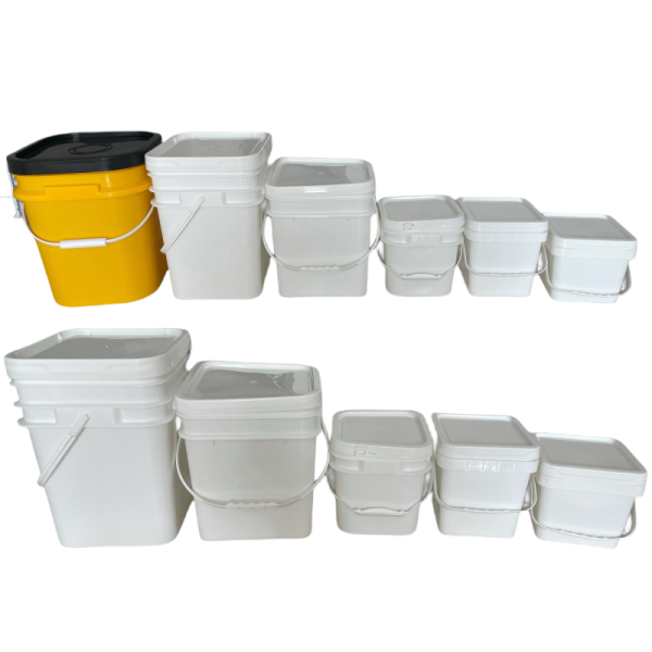 Supply Customized Plastic Bucket with Metal Handle Polypropylene Food Grade Container