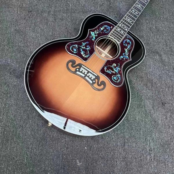 Custom BOB DYLAN GIBSON Style SJ 200 Acoustic Guitar in Sunburst with Cocobolo Back Side