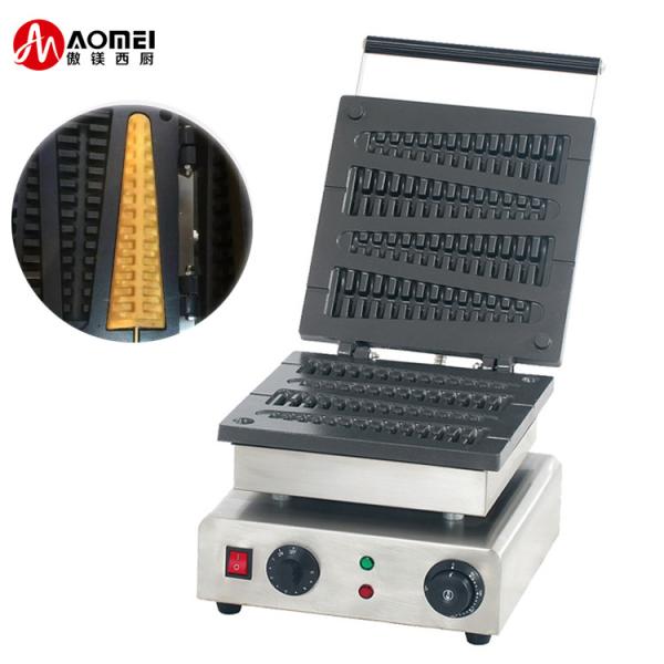 Fabricante de Waffle Elétrico de Aço Inoxidável para assar pão de bolo de waffle no mercado comercial