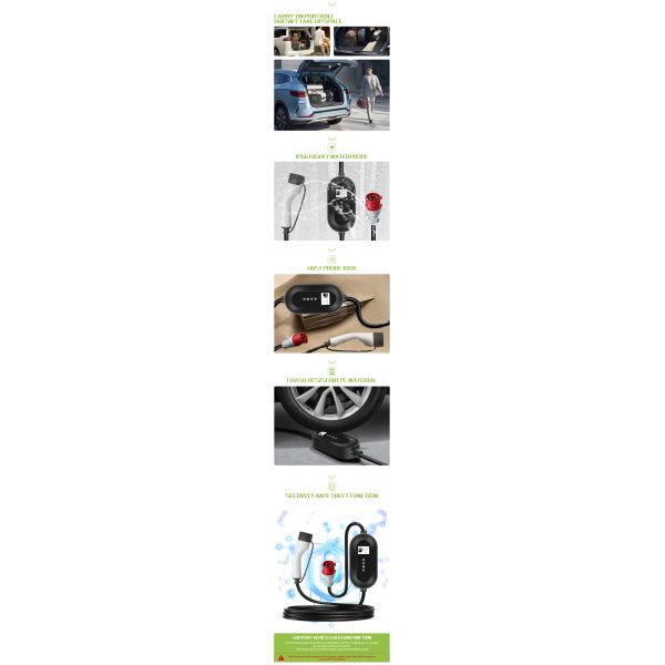 32A 22KW Type 2 3 Phase EV Charging Stations For EU Standard Home Electric Vehicles