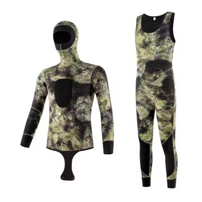 Camouflage 5mm spearfishing wetsuit Super Stretch underwater concealment For Men