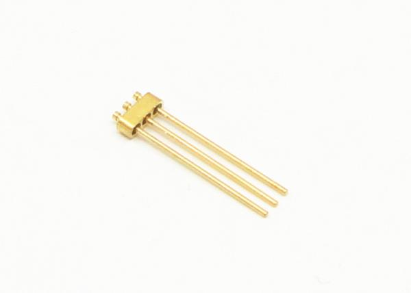 3 Pin Nail Head Glass To Metal Hermetic Seal Header With Gold Wire Bonding Surface
