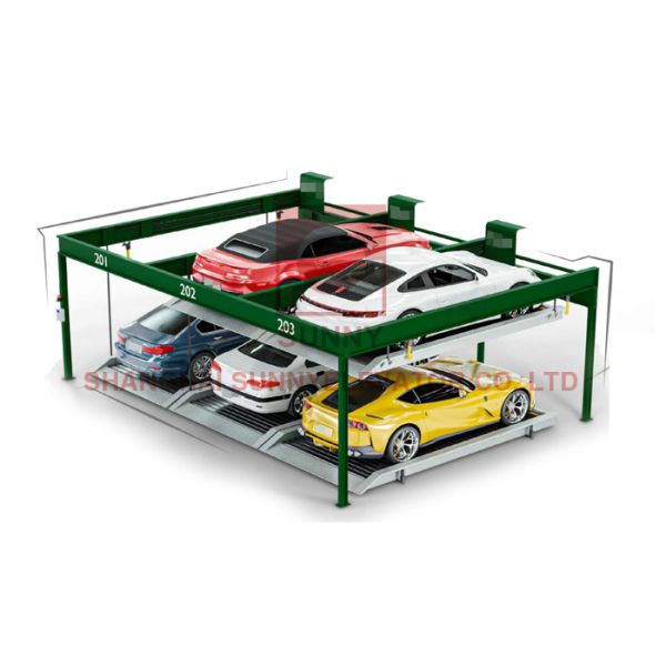 I Beam C Channels Structure Auto Parking Lift With Independent Platforms