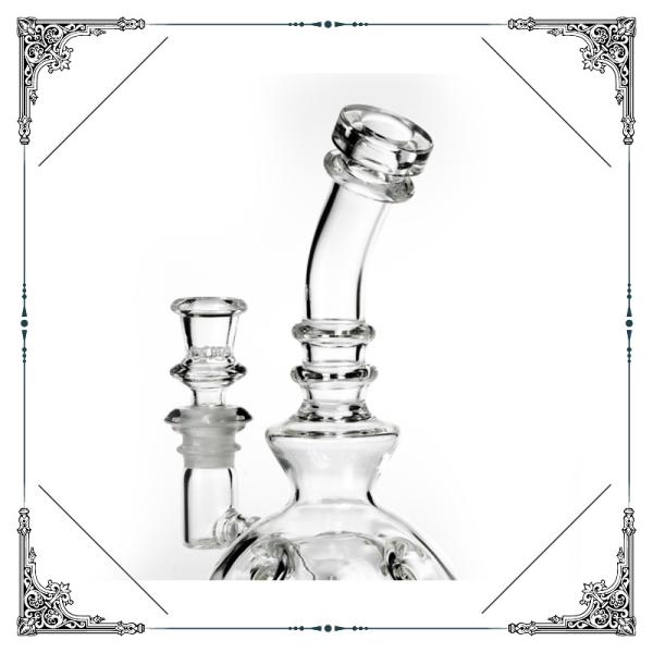 Glass Water Bubbler 11 Inches Eggosphere Matrix Perc Smoking Water Pipes Heady
